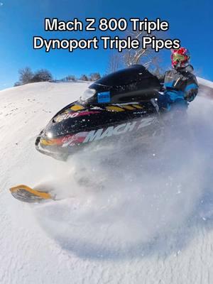 These old sleds dont like fresh powder 😬 #skidoo #machz #800 #drynoport #triple #pipes #greasytriple 