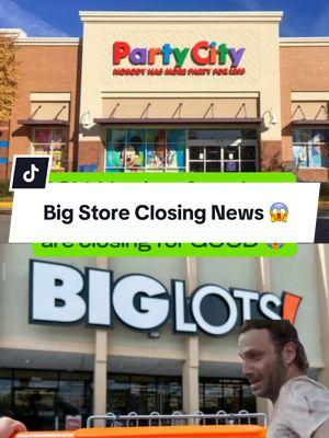 Say it isn't so! ALL Big Lots stores and all Party City stores will be closing nationwide. After shuttering hundred of locations in 2024, Big Lots has announced they're closing all remaining stores. Look for savings of up to 50% off everything during their going-out-of-business sale. Note, Big Lot's CEO said that if a company sale was completed, the store closures could be reversed. For now, it's the end of Big Lots. Party City just announced they are going out of business as well, more to follow. For all the details as they become available and to see what other stores are closing this year, tap the 🔗 in our bio.   #biglots #partycity #storeclosing #goingoutofbusiness #OhNo #rightinthefeels #dealhunters #smartshopper #moneysavingtips #couponcommunity #krazycouponlady