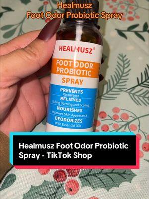 Healmusz Foot Odor Probiotic Spray - this will help take care of the smelliest of the smelliest 😄✨ #footodor #healmusz #shoedeodorizer #antiitch #odoreliminator #holidayhaul #tiktokshopholidayhaul #tiktokshopfindsfyp 