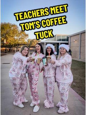 Celebrating the last day before winter break with @Travelin’ Toms Coffee Truck and PJ day for our teachers! 🎄☕️ #12daysofchristmas #coffeetruck #teacherlife #christmasbreak #PJday #teachersoftiktok 