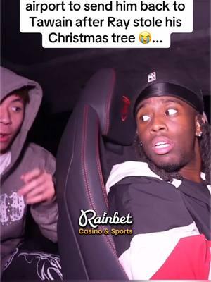 Kai Cenat takes Ray to the airport to send him back to Tawain after Ray stole his Christmas tree 😭... #kaicenat #ray #kaicenatclips 