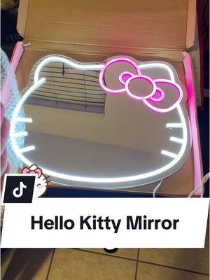 Espejo de con luz #espejo #espejohellokitty #kittymirror #helokitivlover #tiktokshopholidayhaul #mirror #vanitymirror 