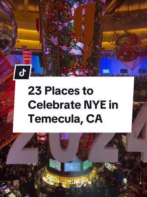 Still deciding how to ring in 2025? 🕺✨🥂 Check out these New Year’s Eve celebrations in Temecula Valley!  🪩007 New Year: A Casino Royale Celebration at @Europa Village  🪩A Peaky Blinders NYE! at Miramonte Winery  🪩Family Edition! NYE Party & New Year’s Eve Bash at @South Coast Winery  🪩New Year's Eve at @Callaway Winery  🪩New Year's Eve at Noon!!! at Pennypickle’s Workshop  🪩New Year's Eve Celebration at Leoness Cellars  🪩New Year's Eve Dinner Elevado at @Altisima Winery  🪩New Year's Eve Party & Late Skate @Peltzer Farm & Winery  🪩New Year's Eve Party - Bubbles & Bling at @Fazeli Cellars  🪩New Years Eve Dinner at Lorimsr Cafe  🪩New Years Eve Dinner at The Gambling Cowboy 🪩New Years Eve Party at @Temecula Stampede  🪩NYE at Old Town Blues Club - Featuring Woody N The Harrelsons at Old Town Blues Club  🪩NYE at @Wilson_Creek_Winery  🪩NYE Celebration at @Old Town Temecula  🪩Grape Drop at @cityoftemecula in Old Town Temecula 🪩Parties at @Pechanga Resort Casino  • The Final Act: A New Year's Circus at Eagle’s Nest • Party Like It's 1999 at Kelsey's • NYE Spaces Out Party at Grand Ballroom • NYE Reventón de Fin de Año at 1882 Cantina • NYE Balloon Drop at Round Bar • Ivory Lounge Party at Kelsey's Loft These events are subject to availability, and they sell out fast—so get your tickets now! ✨ More event details at VisitTemeculaValley.com #visittemecula #liveglassfull #visitcalifornia #winecountry #temecula #temeculachilled #nye #newyearseve