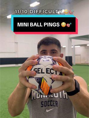 MINI ball pings 😳 11/10 Difficulty 🎯 #football #footy #soccertraining #satisfying  