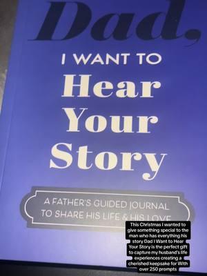 A Christmas Gift that lasts a lifetime Here are some relevant hashtags for the book "Dad, I Want to Hear Your Story" in one text: #dadsoftiktok#FathersDayGift #FamilyHistory #MemoryMaking #FamilyStories #GiftIdeas #Books #Journaling #Nostalgia #SentimentalGift #Heirloom #FamilyLegacy #Storytelling #LifeStories #LifeLessons #Grandparents #Grandchildren #ChildhoodMemories #LifeWellLived #PreciousMoments #HeartfeltGifts #MeaningfulGifts #HolidayGifts #christmas #christmasshopping #TikTokShop #tiktokproducts #tiktokpartner #tiktokfinds #tiktokmademebuyit #cybermonday #blackfriday 