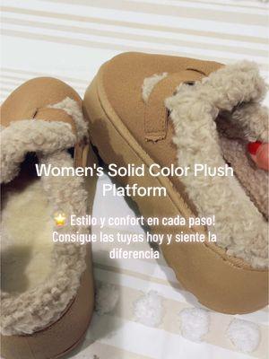 Women's Solid Color Plush Platform Slippers 🧸🍁🎁 #slippers #fyp #ttshopdeals #paratii #womensslippers #fallfashiontrends #fluffy #casualstyle #comfortableshoes #fallshoes #tiktokmademebuyit #maribeltv 