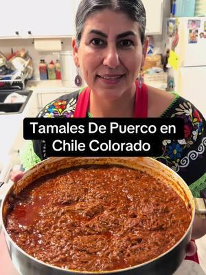 Carne de puerco en chile colorado #sofiaislomba #pork #tamales #mexicanfood #homemade #soloparati #foryoupage @CincoFoods 