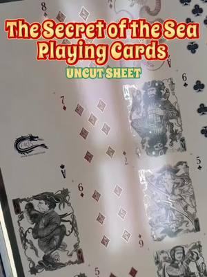 The Secret of the Sea Playing Cards Uncut Sheet #wjpc #wjpccards #customcards #cardfactory #cymkprint #cardmanufacturer #printingcards #cardcraft #playingcards #playingcardsart #foilstamping #kickstartercampaign #playingcardscollection 