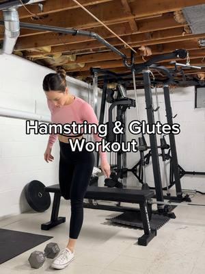 Here’s a peek at this week’s  hamstring and glute workout!  I’m still sore! Such a good workout!  #homefitness #dumbell #dumbbellworkout #workoutsforwomen #legdayworkout #workoutathome 