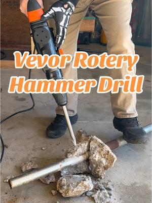 Vevor Rotery Hammer Drill #construction #drill #hammerdrill #concrete #jackhammer #chipping #demolition #demo #bolt #anchors #carpenter #plumber #hvac 