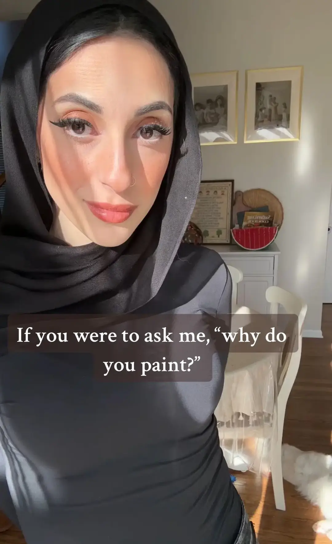 If you were to ask me on a deeper level though… #oilpainting #oilpaintartist #oilpaintwork #ArabTikTok #middleeasternart #arabartist #middleeasternwomen #middleeastart #arabianartists #arabpaint 