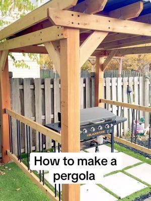 A simple how-to on making a pergola #pergola #homediy #diyproject #build #DIY #backyardbuild #howtobuild #homediyproject #howto #tutorial 