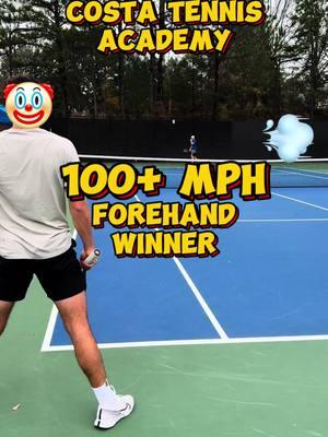 100 MPH FOREHAND WINNER! 🤯| Costa Tennis Academy 🎾 Lessons from a D1 Tennis Player🥇 . . Check out the Official Costa Tennis Academy Amazon Storefront 🎁 w/ the link in our bio!  . . #tennis #forehand #tennisplayer #tenis #tennislove #tennisvideo #atptour #tennishighlights #trickshot 