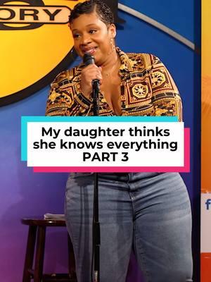 My Daughter Thinks She Knows Everything PART 3! Come see me live! 12/20-12/21: Nashville, TN 12/29: Los Angeles - Brea Improv 1/3-1/5: Austin, TX 1/10 - 1/11: New Jersey 1/17-1/19: Atlanta, GA 2/1: Philadelphia, PA 3/14-3/16: Detroit, MI 5/9-5/11: Cleveland, OH #tacarrawilliamscomedy #standupcomedy