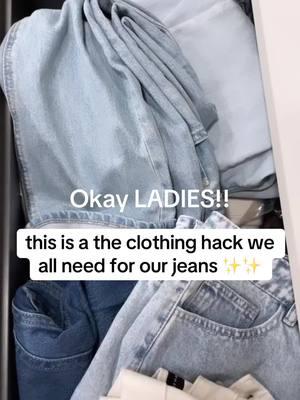 🔗 to find in dec list. #jeans #jeanshack #jeanshaul jean hack. Organization. Closet hack. Save space in your closet #closet #closetorganization new year home organization @Amazon Influencer Program @Amazon Fashion 