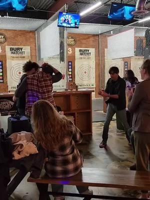 elevate your game of charades with some axe throwing! #burythehatchet #burythehatchetfreehold #axethrowing #fyp 