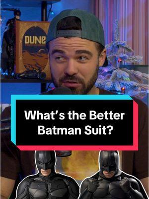 Which Bale Batman Suit do you like better? #movie #batman #versus #dc #dccomics #thedarkknight #christianbale #batmanbegins #costume #brucewayne #superheros #christophernolan #fyp #fypシ #fypシ゚viral #foryoupage 