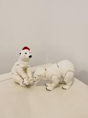 Polar bears from @matmire_makes #3dprint #3dpritning #3dprinttok #3dtimelapse #christmas #polarbear #holiday 