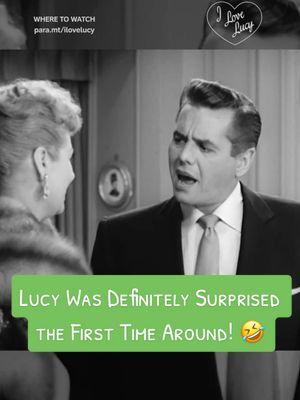 Lucy was definitely surprised the first time around! 🤣  #ilovelucy Now Streaming on #PlutoTV and Paramount+ #lucilleball #classictv #1950s 