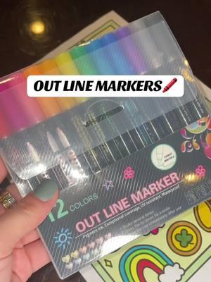 These will definitely up your coloring game🤩😍 #TikTokShop #tiktokshopfinds #tiktokshopholidayhaul #greatdeal #coloring #colortok #drawing #markers #outlineart #outline 