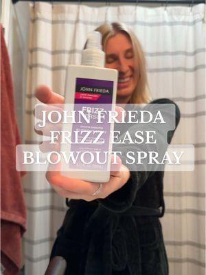 I have super thin hair and if I let it air dry it looks greasy almost immediately and is SOOOO flat to my head.. butttt if I blow dry it it’s almost always sooo frizzy!!  I’ve found some products that I loveee but my wallet does not love lol. I tried this John Frieda Frizz Ease Blow Out Spray and so far I’m liking it. This was immediately after blow drying and only adding this product!! Minimal frizz and lots of shine! 😍  @John Frieda  #johnfriedapartner #johnfrieda #frizzeaseblowoutspray #hair #haircare #hairtreatment #blondes #mom #momlife 