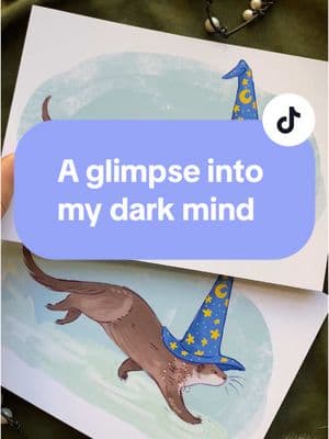 Prepare to be SHOCKED and AFFRONTED! (And to want to go buy these stickers which are in my sh☀️p)  #artistsoftiktok #illo #illustration #cute #animalart #otter #drawing #otterwizard #wizard #selkie #wizardcore #whimsigoth #artisttok 