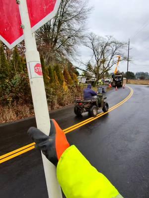 Draft from 12/16 flagging in McMinnville Oregon! #bluecollar #work #trafficcontrol #flagger #travel #mcminnvilleoregon #fyp 