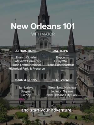 New Orleans vibes = ghost stories, jazz beats, beignets, and bayou views. #NewOrleans #VisitNola #Nola #DoMoreWithViator