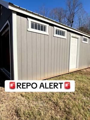 Did someone say REPO?? #repobuilding #portablebuilding #garage #fyp #foryourepage #stormor #preowned #12x24 #mancave #shed #storage 