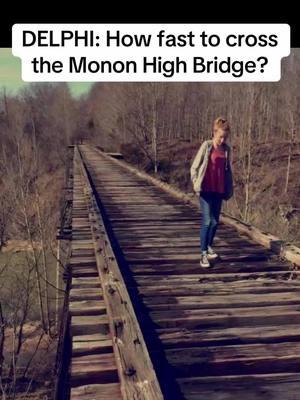 How long does it really take to cross the Monon High Bridge? Many people believe Richard Allen couldn’t have crossed the bridge fast enough to trap Abby and Libby, and force them down the hill.  However, this video shows just how fast someone who knows the rickety old bridge well, could have walked up behind the girls.  This was filmed after Richard Allen was found guilty in November of 2024. He was sentenced to 130 years behind bars for killing the two best friends in 2017. While some of the bridge has changed since the murders, the platform where Abby was standing in the last Snapchat photo remains, and can be seen in this video.  #delphi #richardallen #mononhighbridge  #bridgeguy #crimetok #downthehill #truecrime #delphimuders  