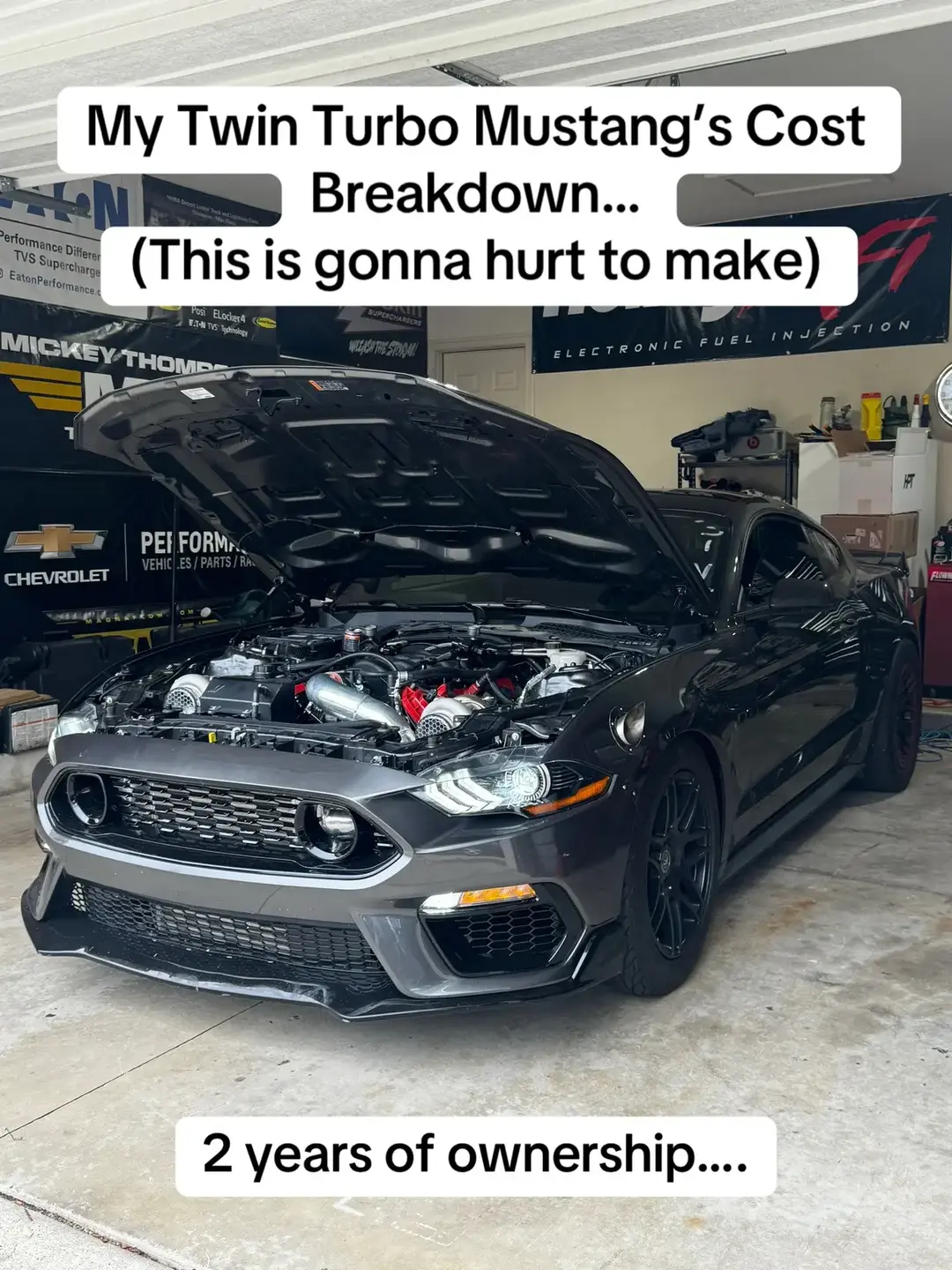 man, I regret making this video… 🦖 #mustang #mustanggt #fordmustanggt #twinturbos #LParamount #notraction #fordmustang #10r80 #hptturbos #twinturbo #ford #mustanglifestyle #mustangsoftiktok #turbos #foryou