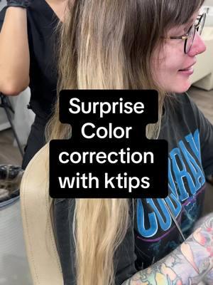 I truly wasnt sure this would work out for me. #hairbyester #colorcorrection #ktips #extensions #keratinbonds #ktipsnyc #hairextensionspecialist 