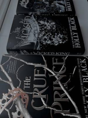 my favs 🖤 These black covers are the barnes and noble exclusive editions btw!!  #booklover #booktrilogy #BookTok #books #fota #folkoftheair #exclusiveedition #judeduarte #cardangreenbriar #judeandcardan 