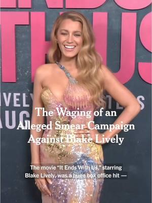 As the movie “It Ends With Us” became a box office success, online criticism of Blake Lively skyrocketed. A New York Times review of private messages and documents shows what happened after she accused Justin Baldoni, her co-star and the director, and Jamey Heath, the lead producer, of misconduct on set. Megan Twohey, our investigative reporter, explains the inner workings of an alleged Hollywood smear campaign that followed. Read the full investigation at the link in our bio. Video by Megan Twohey, Gabriel Blanco, Laura Salaberry, Rebecca Suner and Claire Hogan / The New York Times #BlakeLively #JustinBaldoni #ItEndsWithUs #IEWU #ItEndsWithUsMovie #Hollywood