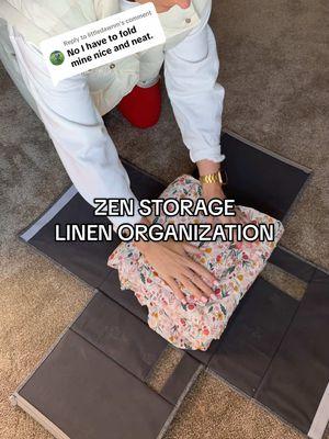 Replying to @littledawnm @Zen Storage no problemo! #zenstorage #storage #homeorganization #organize #Home #organization #closetorganization #tidy #CleanTok #organizetok #linenstorage #organizedhome #sheetorganization #storageboxes #storagecubs 