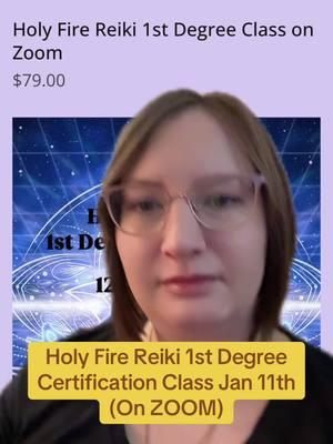 Holy Fire Reiki 1st Degree Certification Class January 11th on zoom- link in coments - link to my crystal shop in bio #holyfirereiki #learnreiki #reikicertification #reikiclass