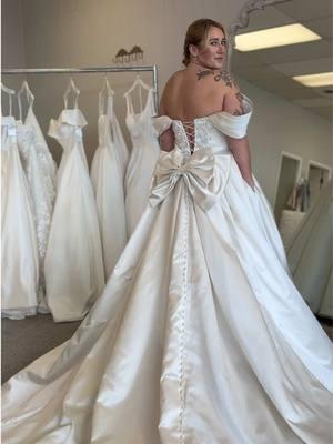 Here comes the bride 👸 Believe Bride | Sizes 0-36 | Spokane Valley, Wa #regal #ballgown #weddingdress #weddingtok #fyp #engagedtiktok #weddinginspo #royalwedding #ballgownweddingdress #satindress 