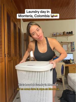 The humidity here is INSANE🥵 literally sweating while doing laundry jajajaja #colombia #cultureshock #livingabroad #spanglish #southamerica #laundry #lavadero #latina #ropa #learnspanish 