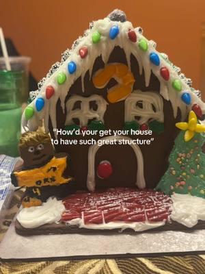 Hot glue is the only way our entier house stays together #gingerbreadhouse #hotglue #hotgluehouse #gingerbread #bestiefriendsandnewbies #fyp #Vlogmas #foryou #vlogsmas2024 #foryoupage 