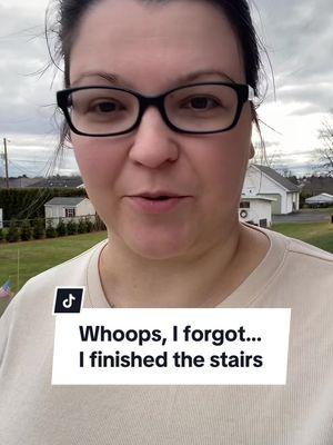 Finished the Stairs Project right before the snow! DIY Dana at your service! And the house is still standing!  #theuglyfriend #concretelife #concretework #concretetok #DIY #diyprojects #fixingthings #sheworkshardforthemoney #scorpioseason #scorpioenergy #scorpiomode #comedy #comedylifestyle