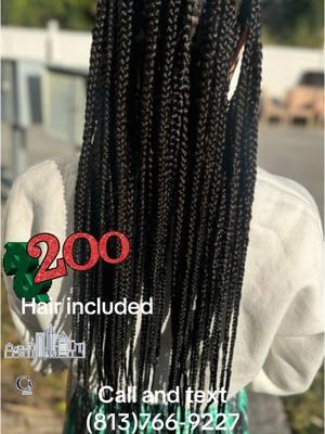 Tampa knotless braids $200 #knotlessbraids #rampa #hair #trendingvideo 