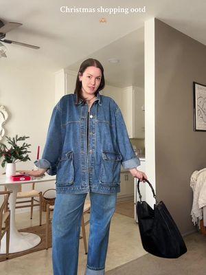 loooove a canadian tuxedo #outfitcheck #fitcheck #OOTD #midsizeootd #midsizestyle #denimjacket #denimondenim #canadiantuxedo #thriftedoutfit #thriftfinds #thriftedstyle #stylingthriftfinds #balletflats #cuffeddenim #baggyjeans #stylingdenim #meshtrend #curvystyle #curvyoutfit #winterstyle #chorejacket #vintagegucci #guccibag #vintageguccibag #secondhandfashion #christmasshopping #christmasoutfit #winterstyle #stylingballetflats 