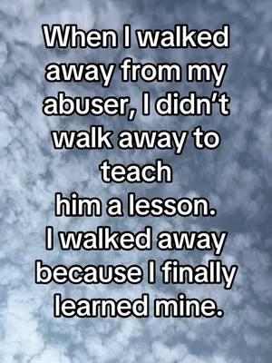 The day I had my abuser removed from my home had been a long time coming. But it was two nights before—during an attack that tore the muscle in my arm—that the full truth hit me. In that moment, I realized something I’d never fully understood before: all the hits, all the violence that came before, were not just random acts of rage. They were practice. He was practicing how to kill me and get away with it. It wasn’t just about control or power—it was about preparing for the moment when he could end my life without facing consequences. That realization was a wake-up call. I knew, with bone-deep certainty, that it was either him or me. I had to break away, I learned my lesson and I have never looked back and I have never doubted my decision not even for a moment. When that time comes for you do whatever you have to do to get away and never look back. #decisions #YouAreNotObligated #youdonthavetostay #thechoiceisyours #onlyyoucontrolyourfuture #abuseawareness #abuserecovery #abusetok #abusers #SetBoundaries #youdeservebetter #respectyourself #trauma #traumatok #traumahealing #traumatized #traumabond #traumatic #domesticabuseawareness #dvawareness #dva #dvsurvivor #skyline #sky #bluesky #tiktokviral #healingtiktok #truthis #truthfully #truthhurts #speakup #tellyourstory #tellitlikeitis #theskyisthelimit #trusttheprocess #mystory #iwillnotbesilent #iwillnotcomply #fyp 