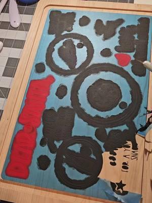 Santa Tray in the making  🎅  Milk, Cookies and Carrots 🥕  #silhouette #cameo3 #spedup #stencil #oracal #folkartpaint #tistheseason #christmas2024 #craftymom #artsynichecreations #fyp #milkandcookies #santatray #santaiscoming #redandblack #christmas #christmasmemories #happyholidays ##arttherapy 