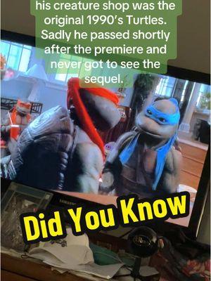 Did you Know? #teenagemutantninjaturtles #tmnt #moviefacts #filmfacts #funfacts #movietrivia #facts #jimhenson #jimhensonscreatureshop #didyouknow #films #film #movies #filmology #moviefacts #movietrivia 