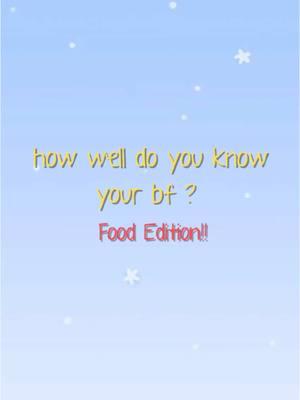 food edition!! 🍕🥤 #howwelldoyouknowyourpartner #bfgfquiz #bfquiz #boyfriendquiz 