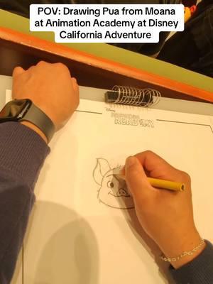 One of my favorite things to do that I don’t do too often is drawing at Animation Academy at Disney California Adventure ✍️ This was a tradition back in the day when I would come with my dad and sister 🥹 We wild park at Toy Story lot and head to animation first thing before starting our Disney day. I miss those days ☺️ #pov #disneycaliforniaadventure #animationacademy #pua #moana 