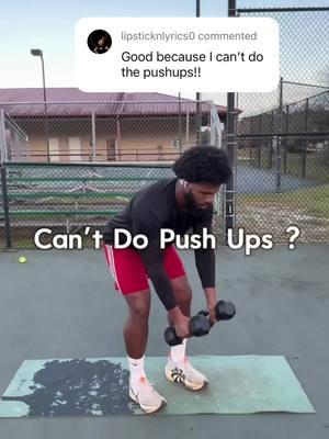 Can’t do push ups ?  Beginners try this instead. Beginners start with light weight then slowly work your way up as your become more comfortable with the movements you can increase the resistance.  #getfitstayfit #dumbellworkout #upperbodyworkout #workoutmotivation #pushups