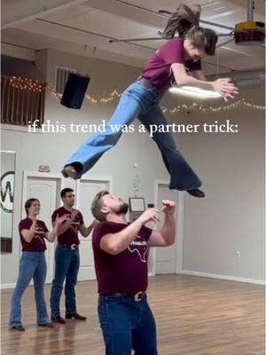 Pulling out one of our oldddd tricks for this trend  💃🏽 @dancingwithellis | Ellis Permann 🕺 @Texas Toast | Clay Morrison  Feel free to share! ❤️  #ellispermann #dancehall #couplesdance #dance #dancer #dancevideo #swingdance #dancingwithellis #improvdance  #wcs #westcoastswing #westcoast #modernswing #countryswing #countrydance #country #barcoast