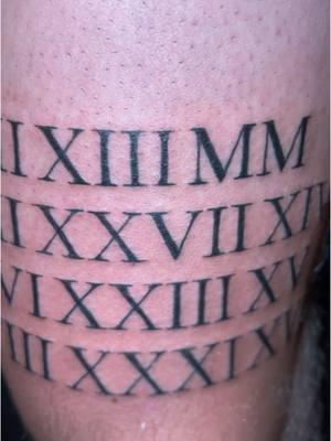 first tattoo dedicated to his siblings #cielostinta #romannumerals #legtattoo #tattooideas #3rl 